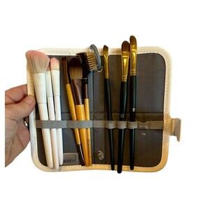 9-Piece Makeup Brush Bundle Ecotools Wet & Wild with Real Techniques Pouch